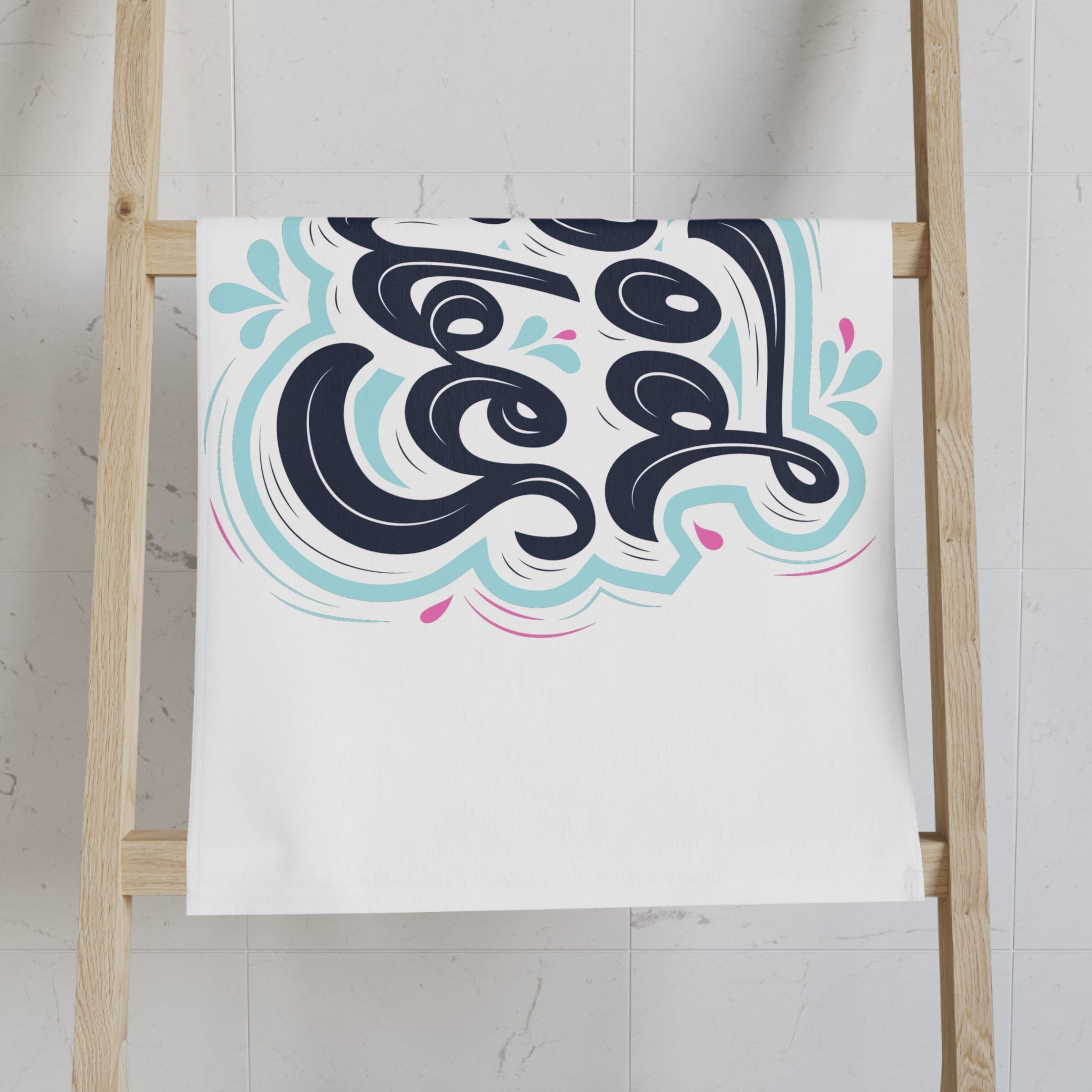 Good Vibes Blue Splash Cum Towel
