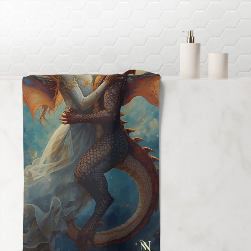 Dragon Wedding Love Graphic | Mix & Match XL Fun-Flirty Lovers’ Towels