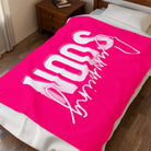 Cumming Soon Plain Signature Pink Blanket