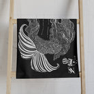 Mermaid Sitting Her Back Turned Black Cum Towel