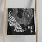 Mermaid Sitting Her Back Turned Black | Mix & Match Classic Fun-Flirty Lovers’ Towels