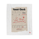 Good Things Are Cumming! Vintage Guest Check | Mix & Match Velveteen Fun-Flirty Lovers’ Blankets