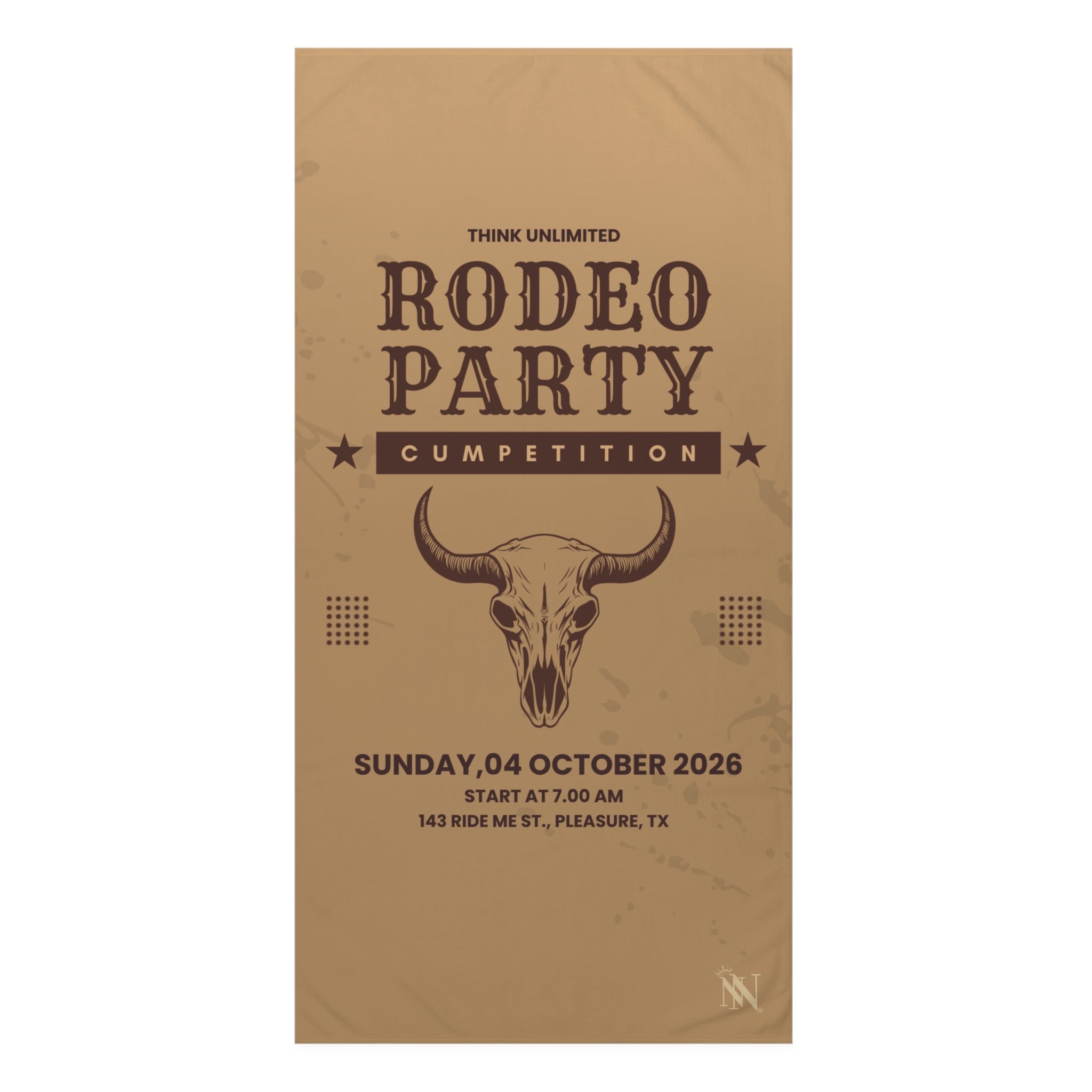 Rodeo Party Cumpetition Silky Soft Mink Cotton Extra Large Playful Sex Towel