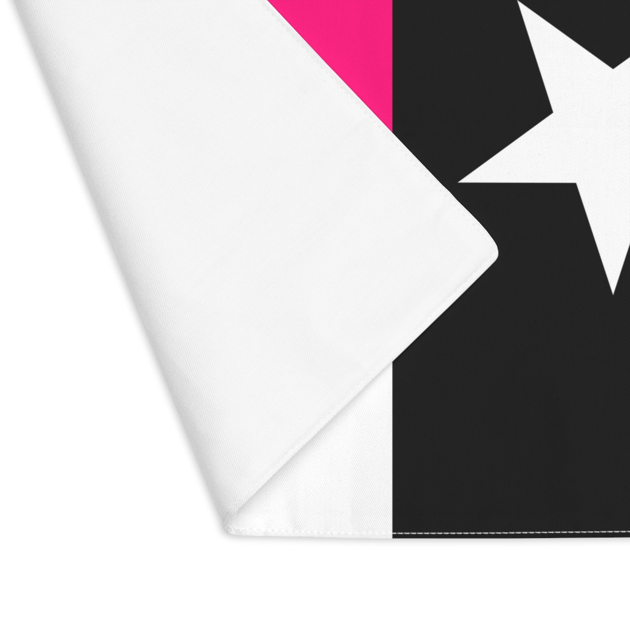 Signature Pink & Black Texas Flag Sex Gifts Adult Toys Mat