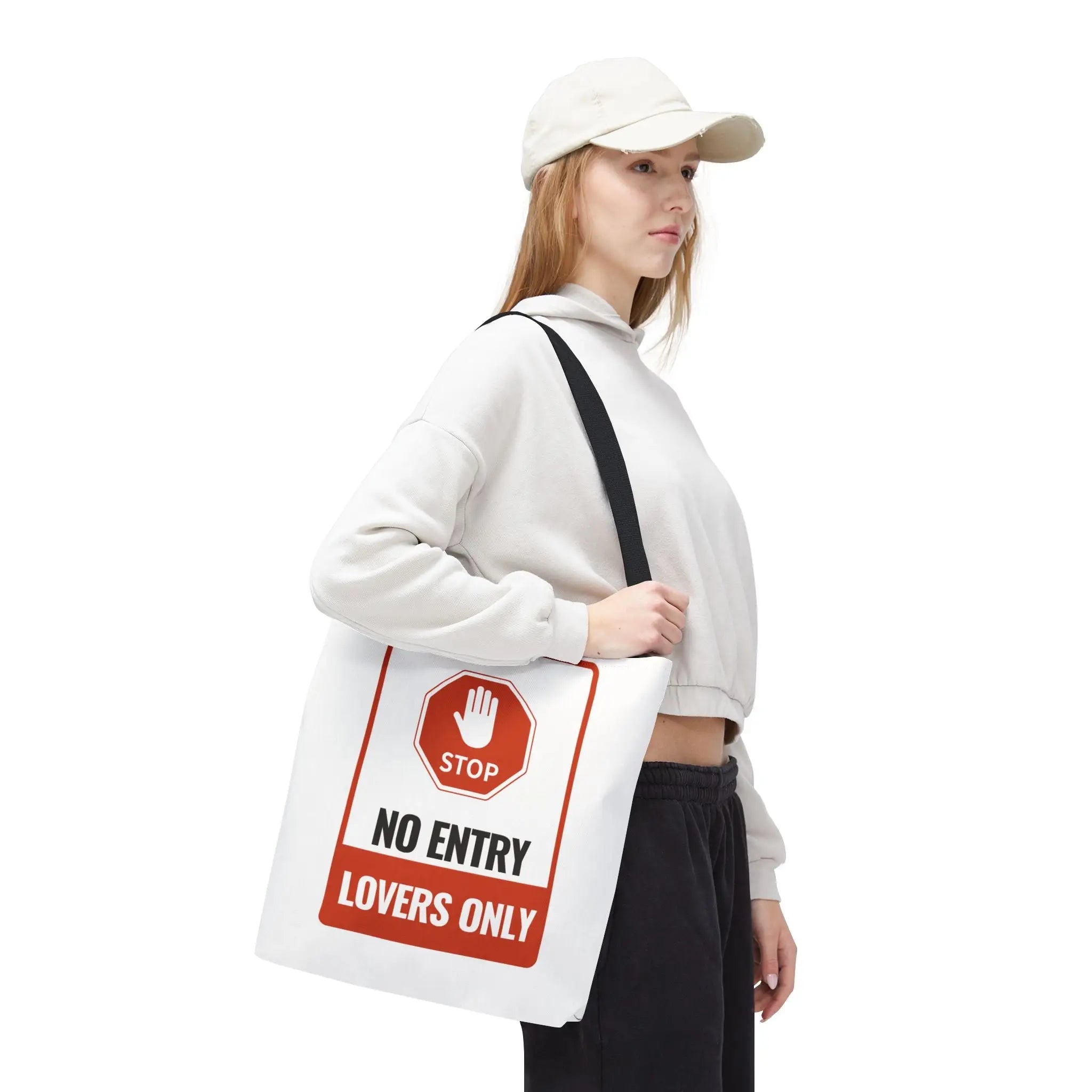 No Entry Lovers Only Sign Tote Bag