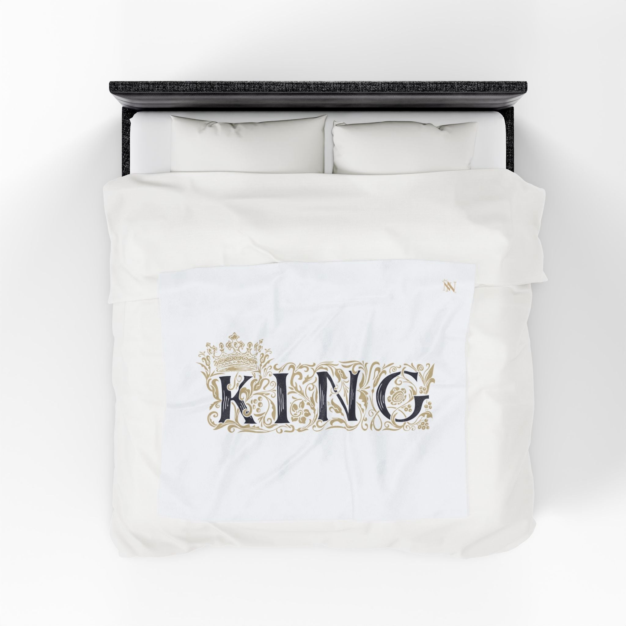 Gold Filigree King | Mix & Match Velveteen Fun-Flirty Lovers’ Blankets
