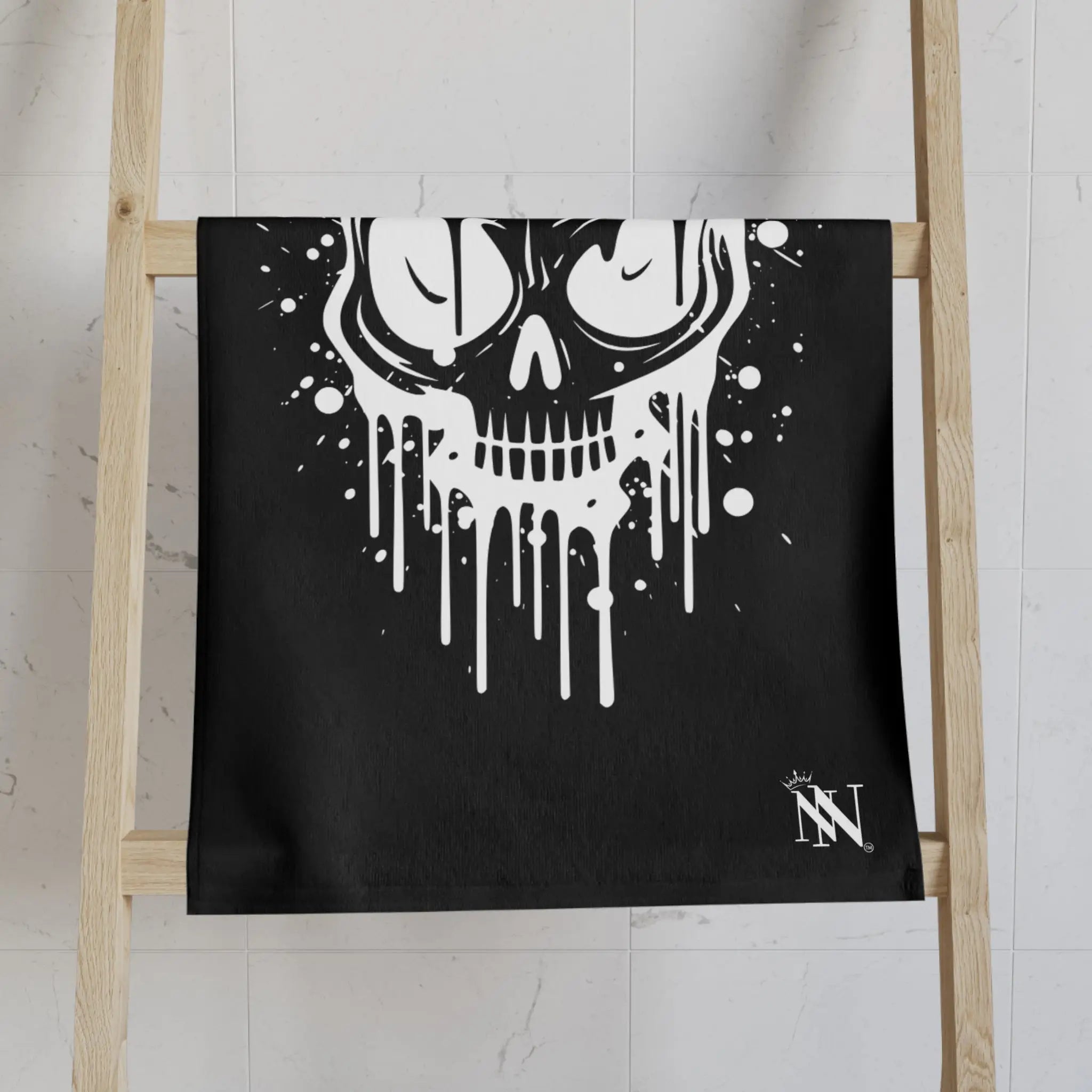 Rain On Me Splattered Skull Cum Towel