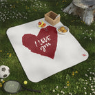 I Love You Paper Note Travel-Friendly Water-Resistant Sex Blanket