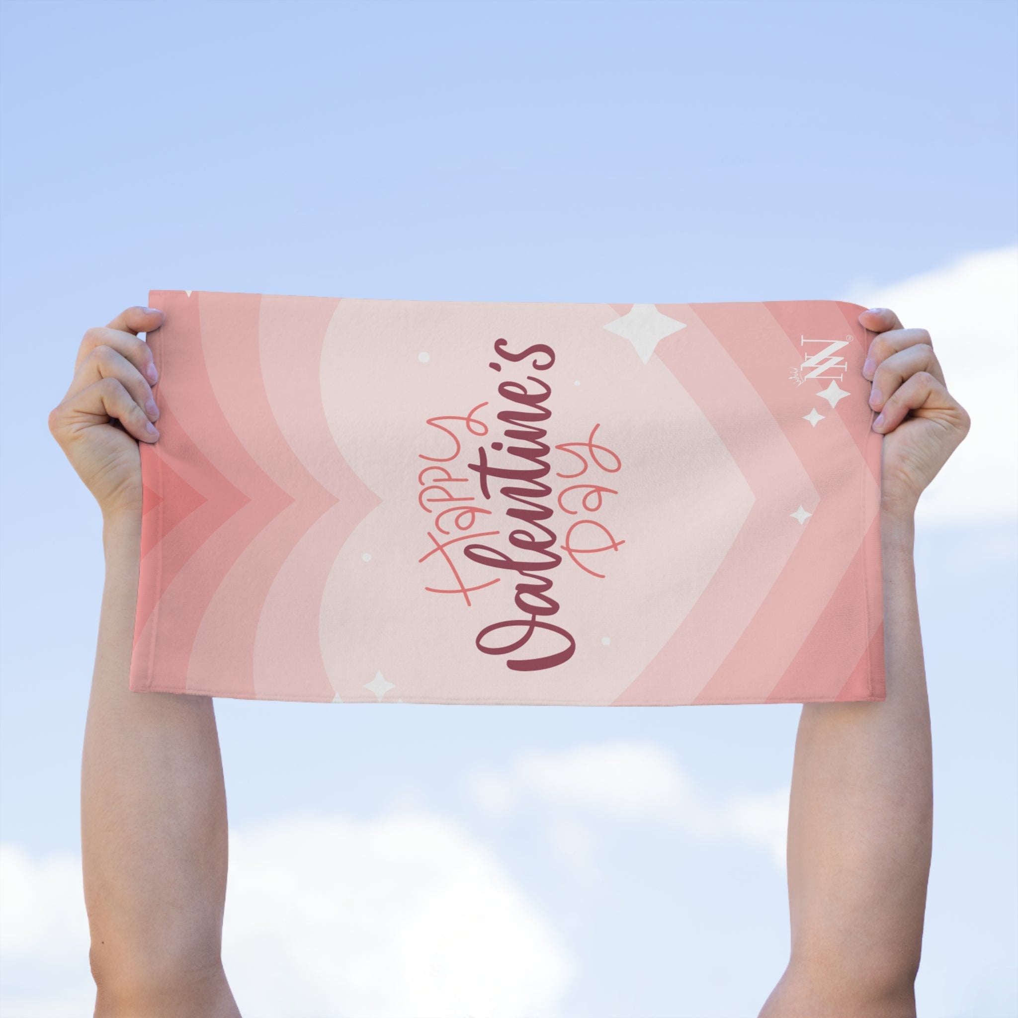 Happy Valentine’s Day Ombre Heart Silky Soft Sex Towel
