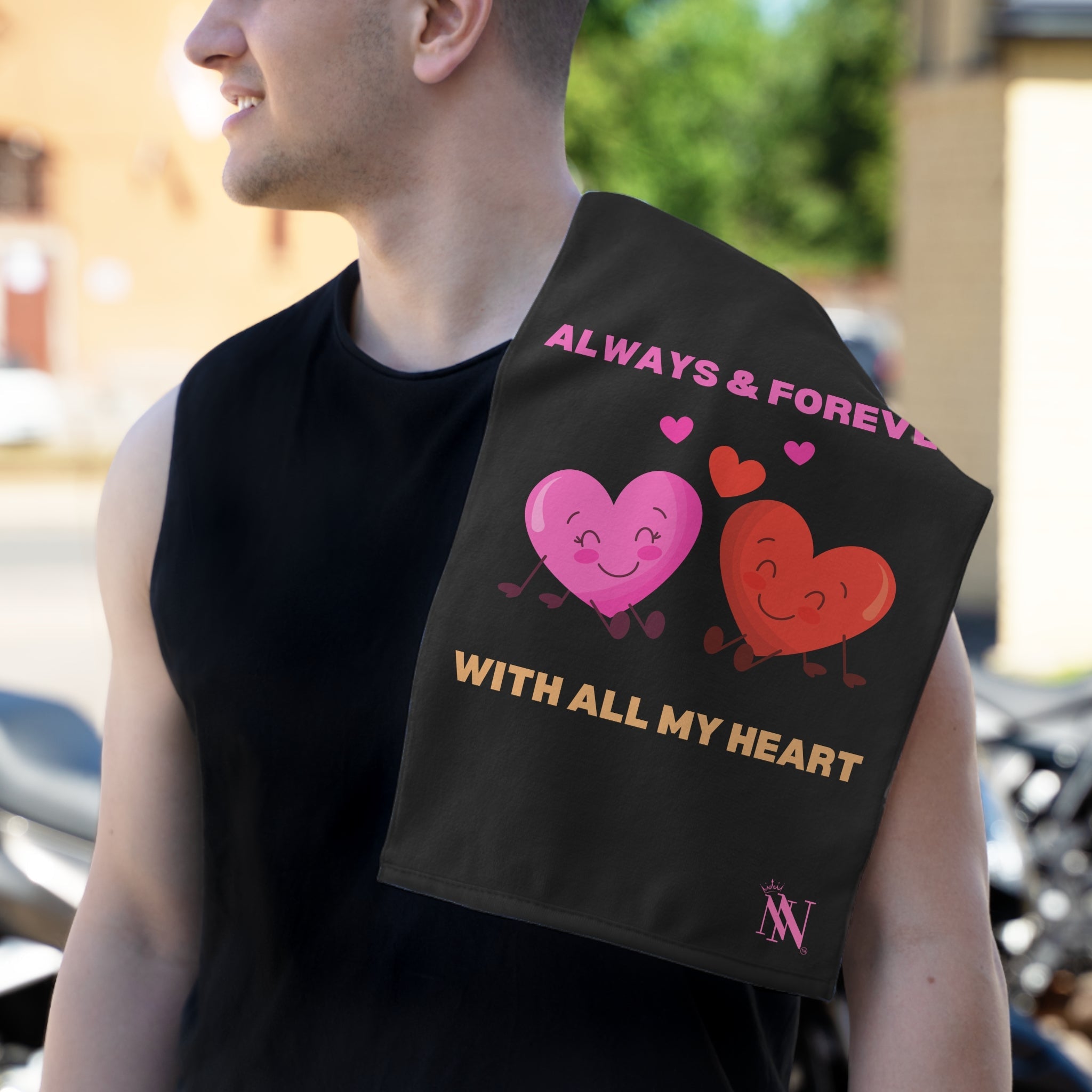 With All My Heart | Mix & Match Soft Fun-Flirty Lovers’ Towels