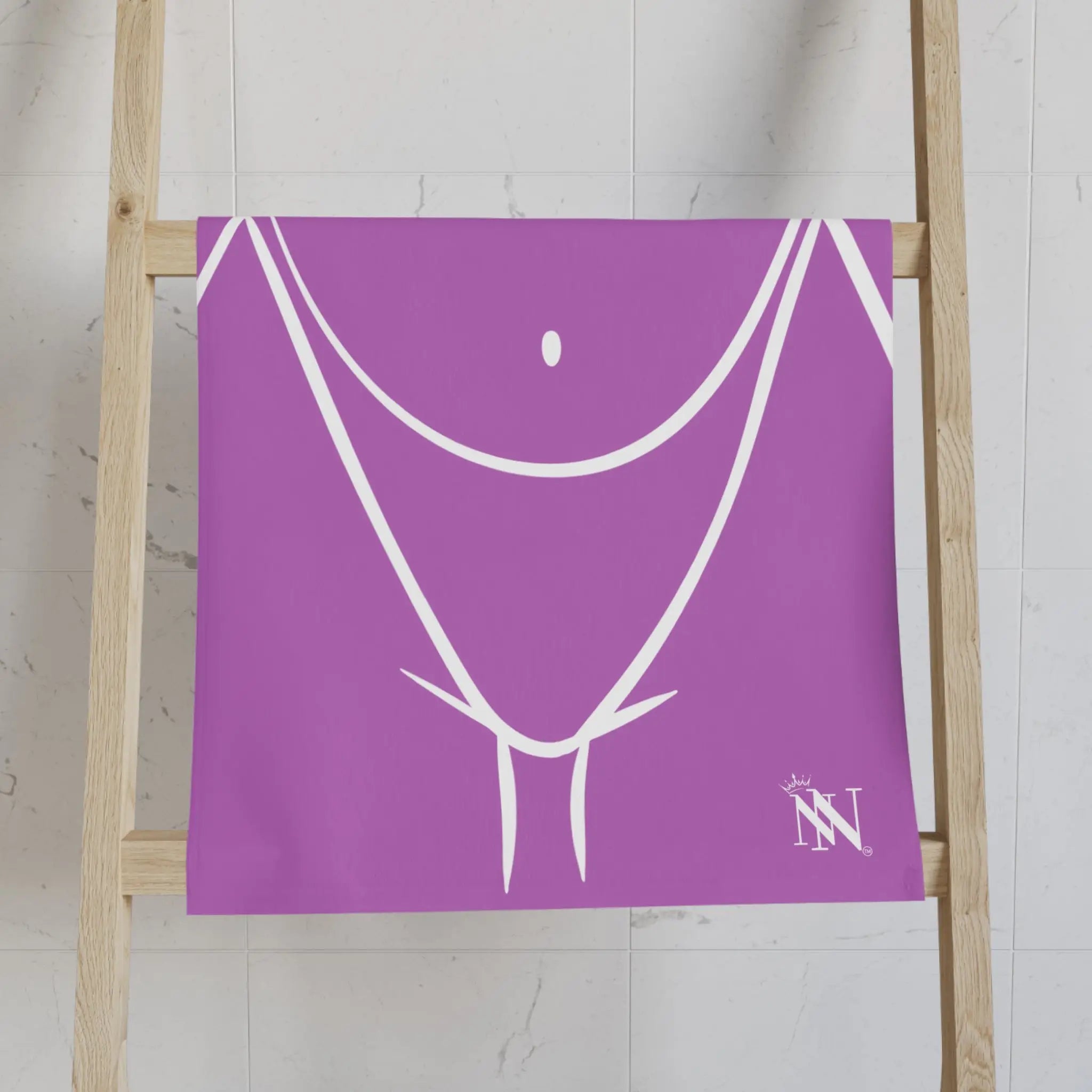 Sexy Female Outline Soft Plum Cum Towel