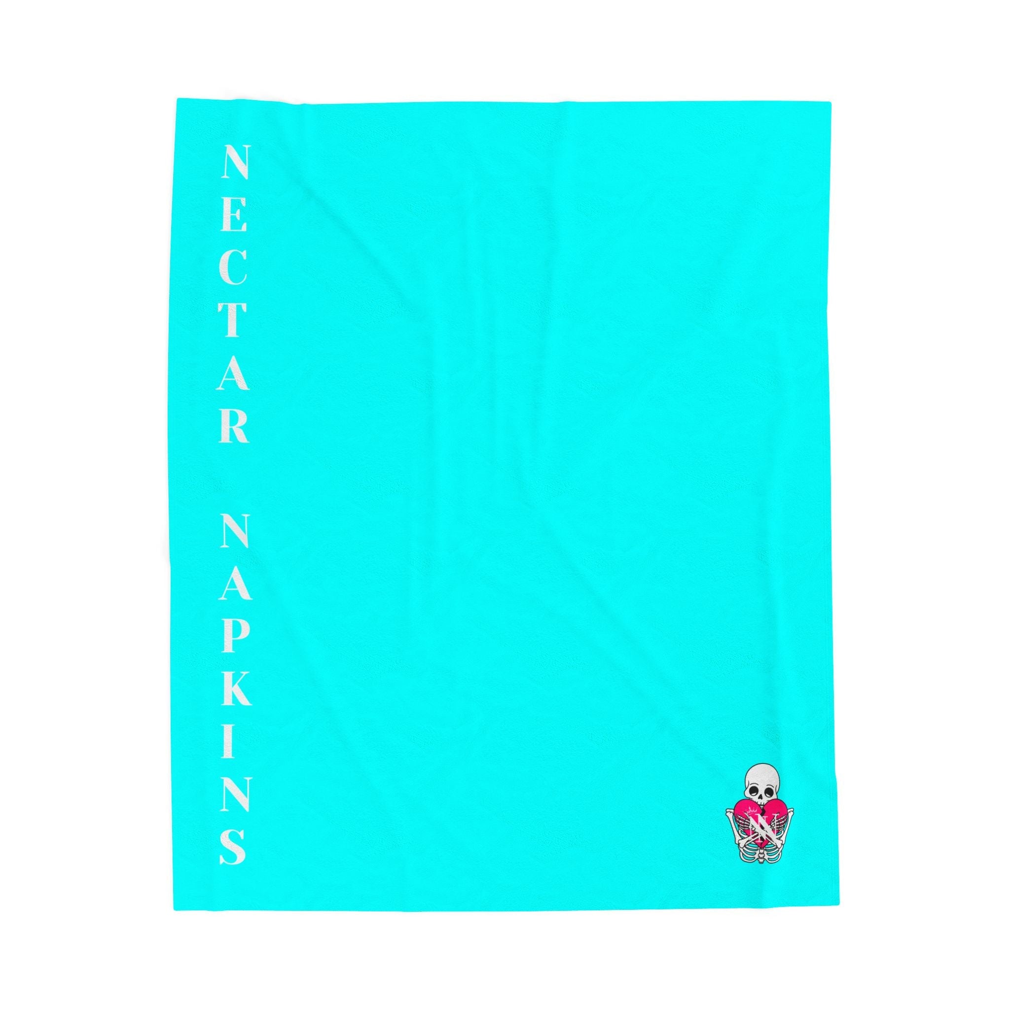 Nectar Napkins Brand Neon Blue Love Blanket