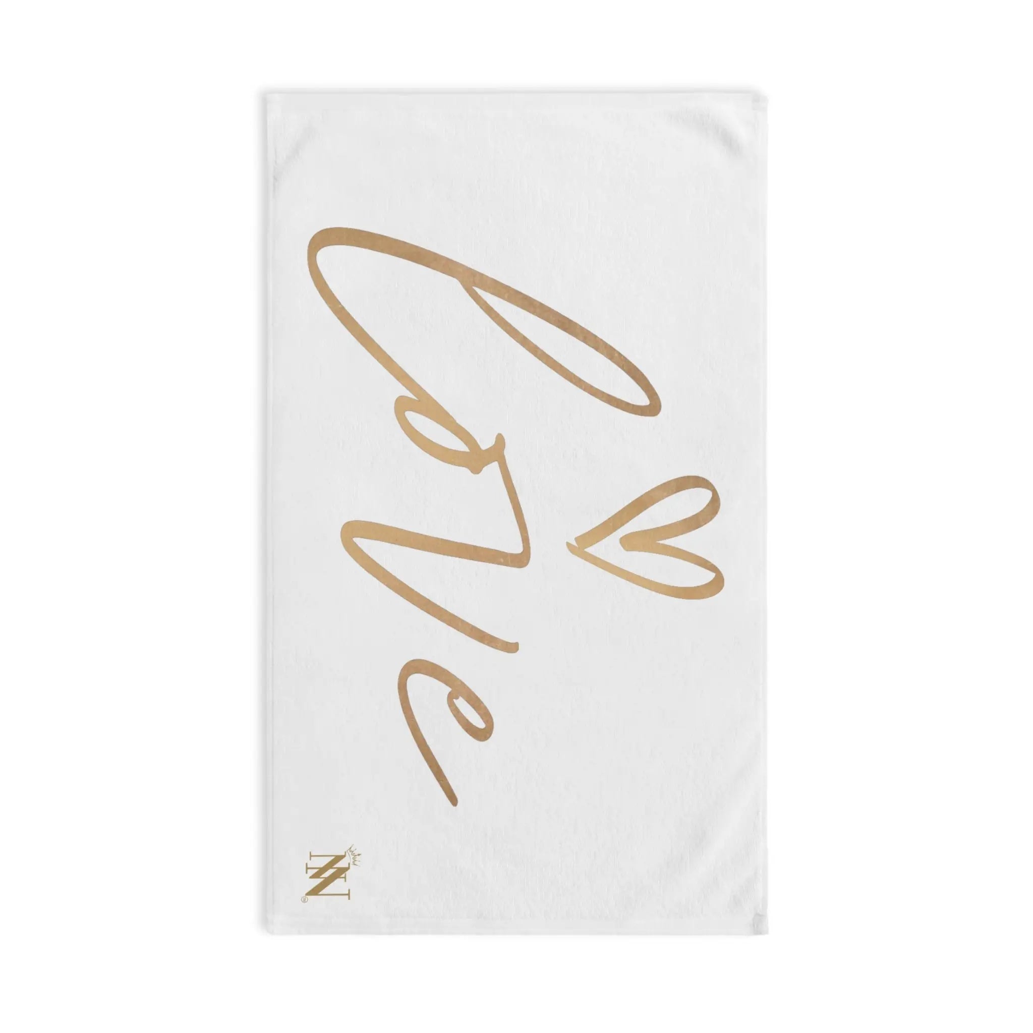 Gold Love Heart Cum Towel