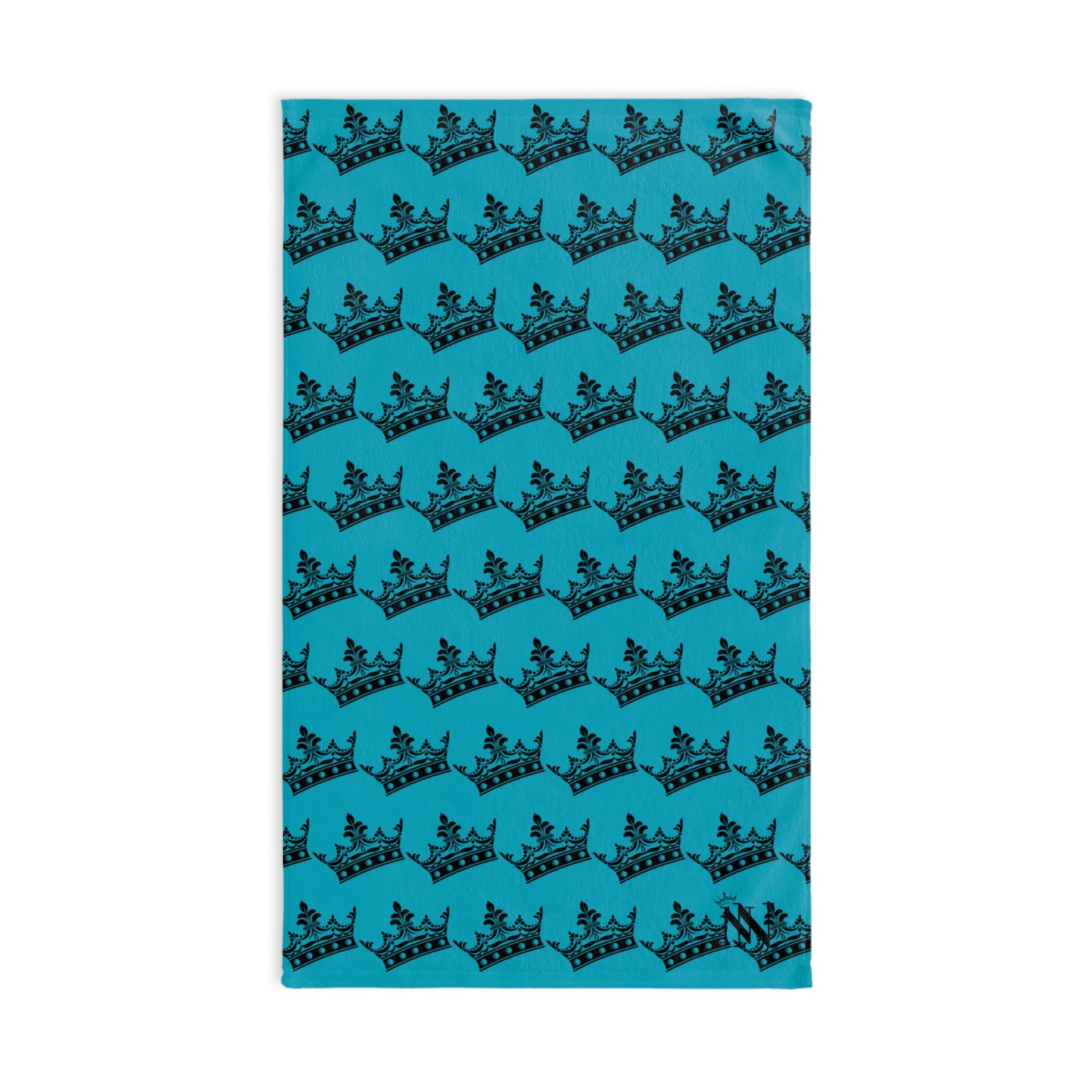 Crown Queen Pattern Teal Cum Towel