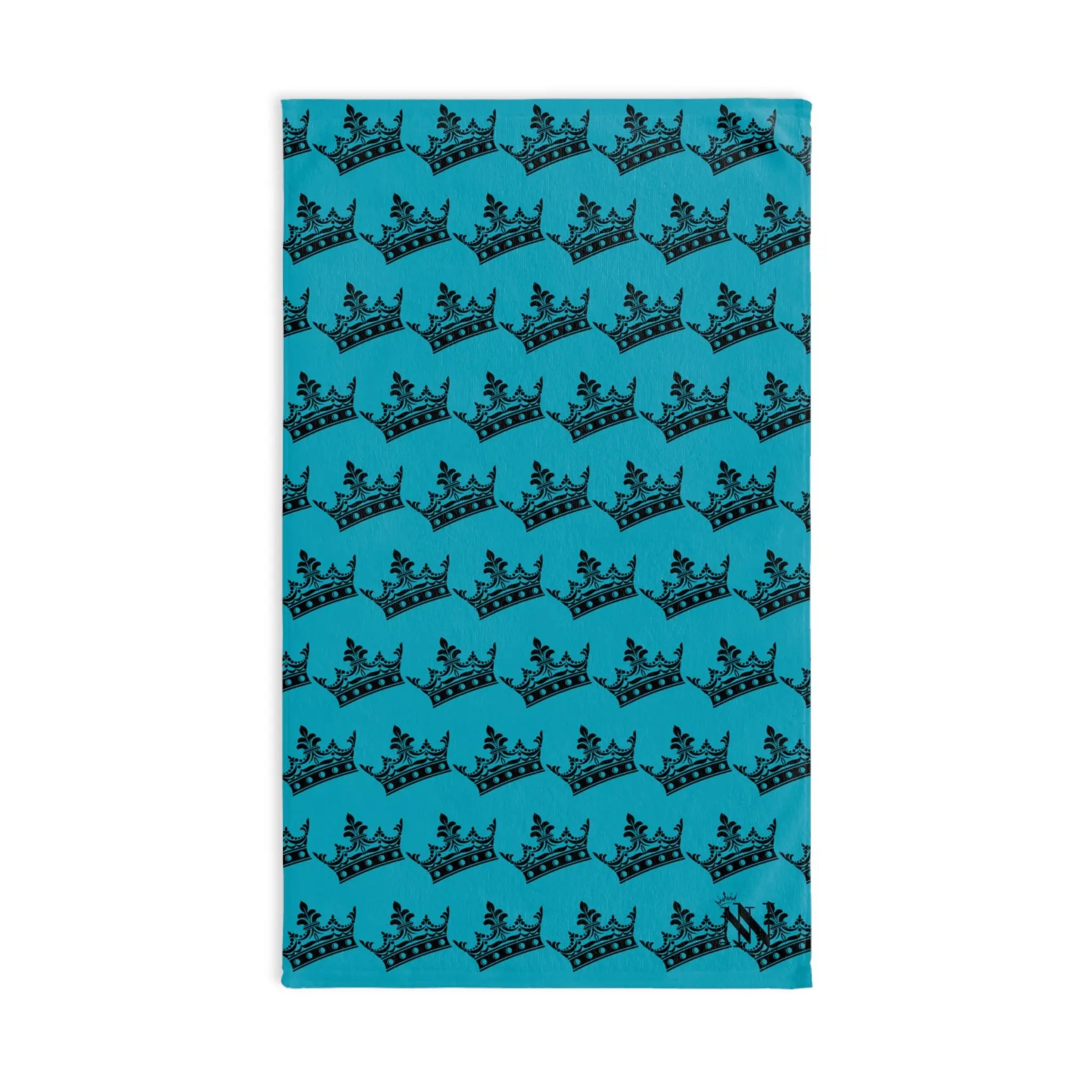 Crown Queen Pattern Teal Cum Towel