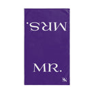 Mr Mrs Shareable Purple | Mix & Match Classic Fun-Flirty Lovers’ Towels