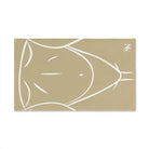 Sexy Female Outline Gold Cum Towel
