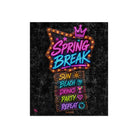 Spring Break Neon Sign Crushed Velvet Blanket