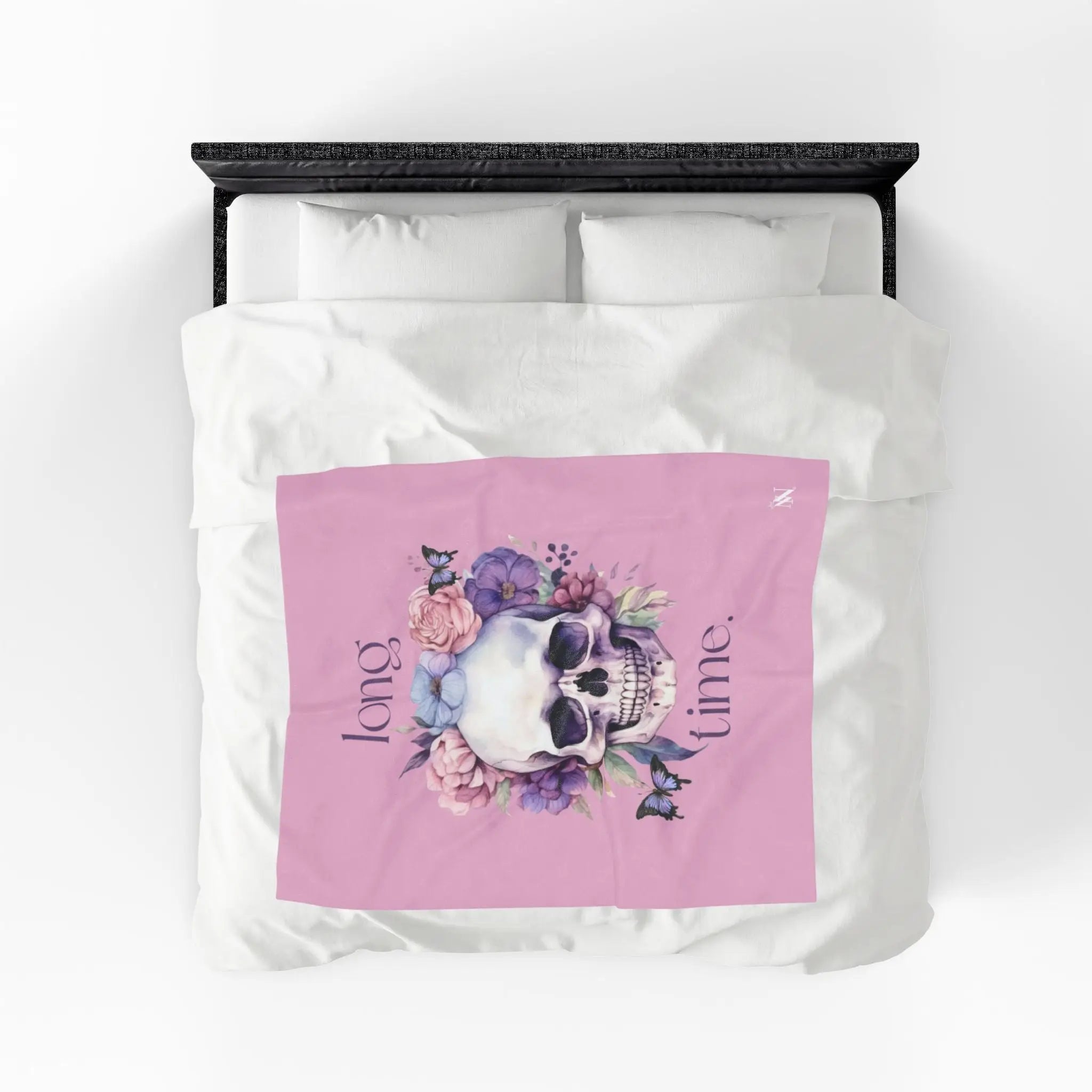 Long Time. Skull Floral | Nectar Napkins Fun-Flirty Lovers’ Blankets