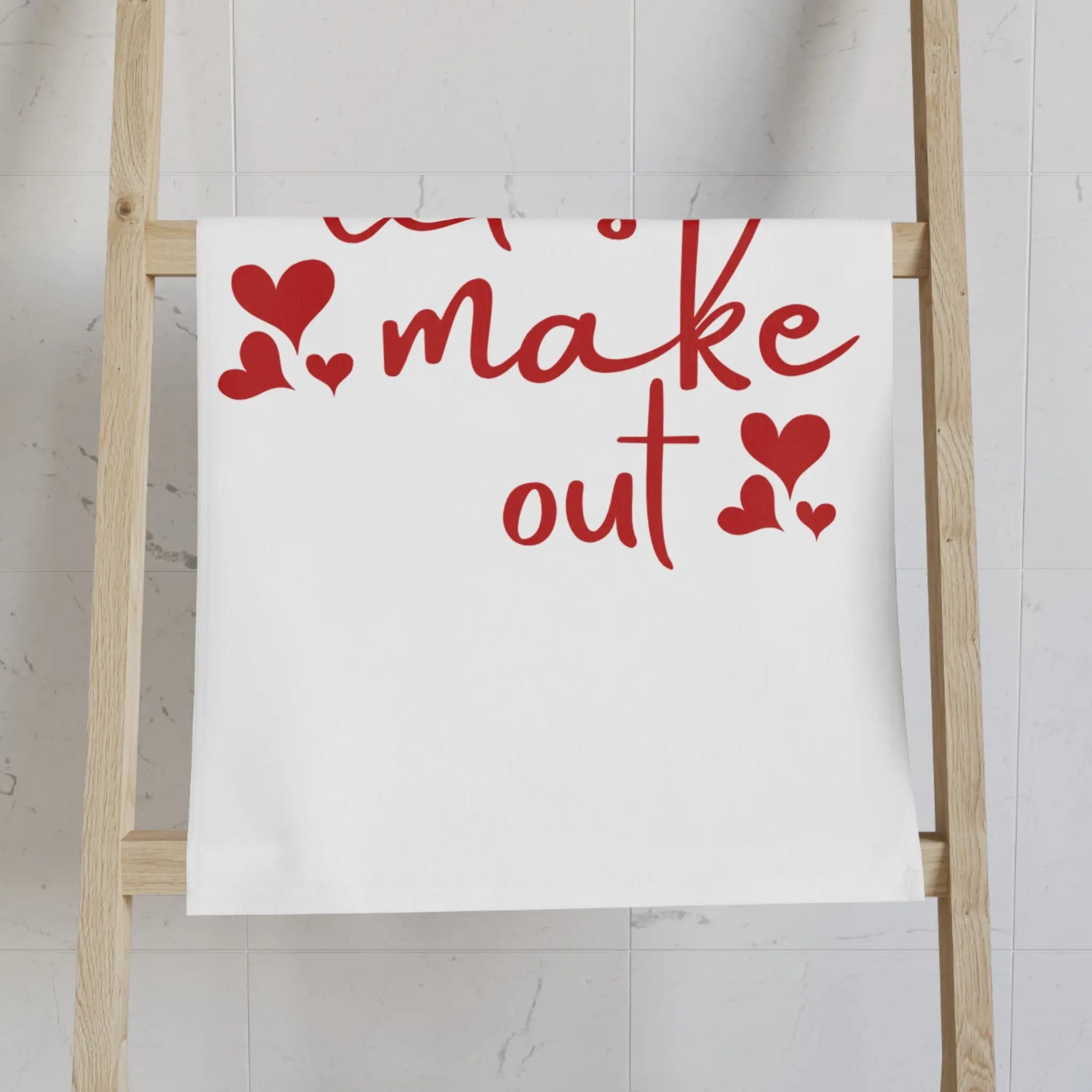 Let’s Make Out Hearts Cum Towel