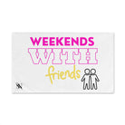 Weekends with Friends White | Mix & Match Classic Fun-Flirty Lovers’ Towels
