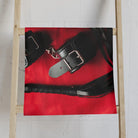 Leather Handcuffs & Whip Fetish Cum Towel