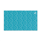 Happy Smiling Emoji Pattern Teal Cum Towel