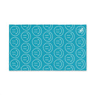 Happy Smiling Emoji Pattern Teal | Mix & Match Classic Fun-Flirty Lovers’ Towels