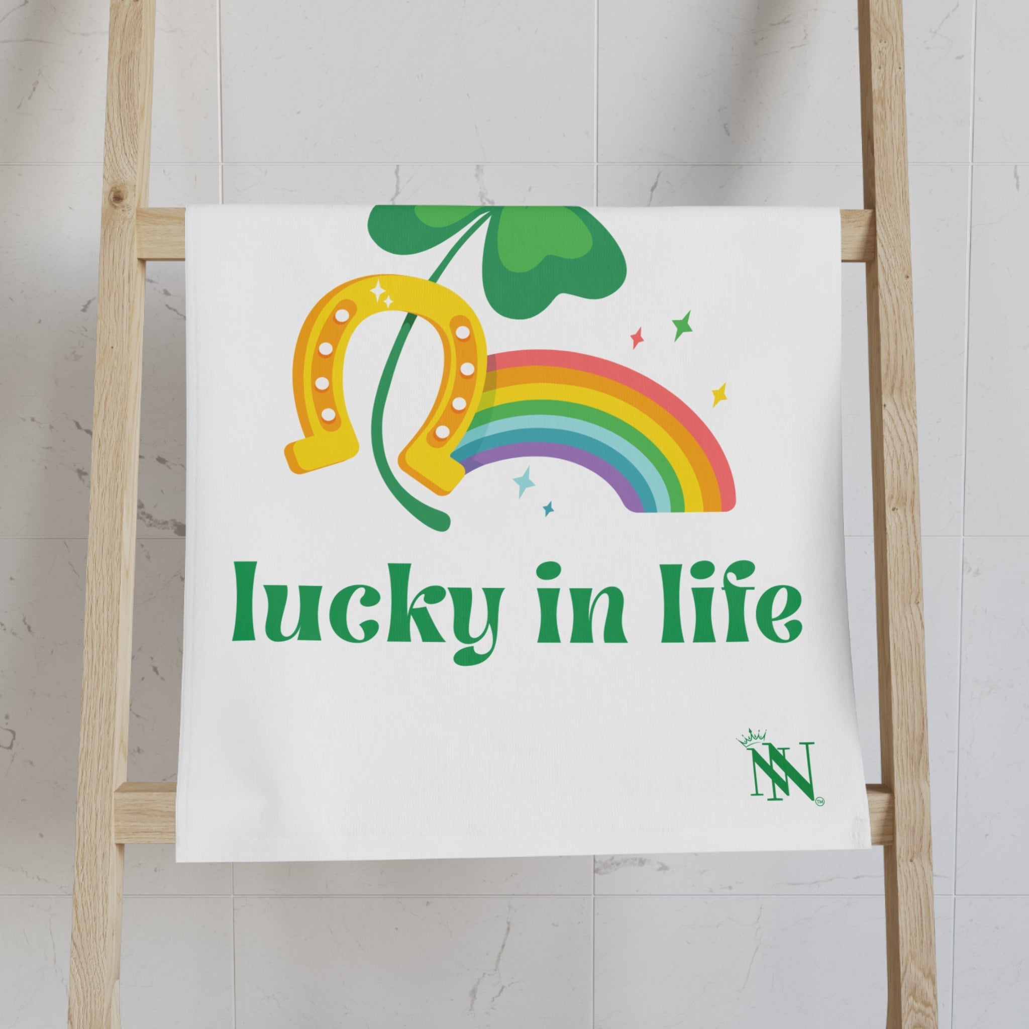 Lucky in Bed Lucky in Life St. Patrick’s Day | Mix & Match Classic Fun-Flirty Lovers’ Towels