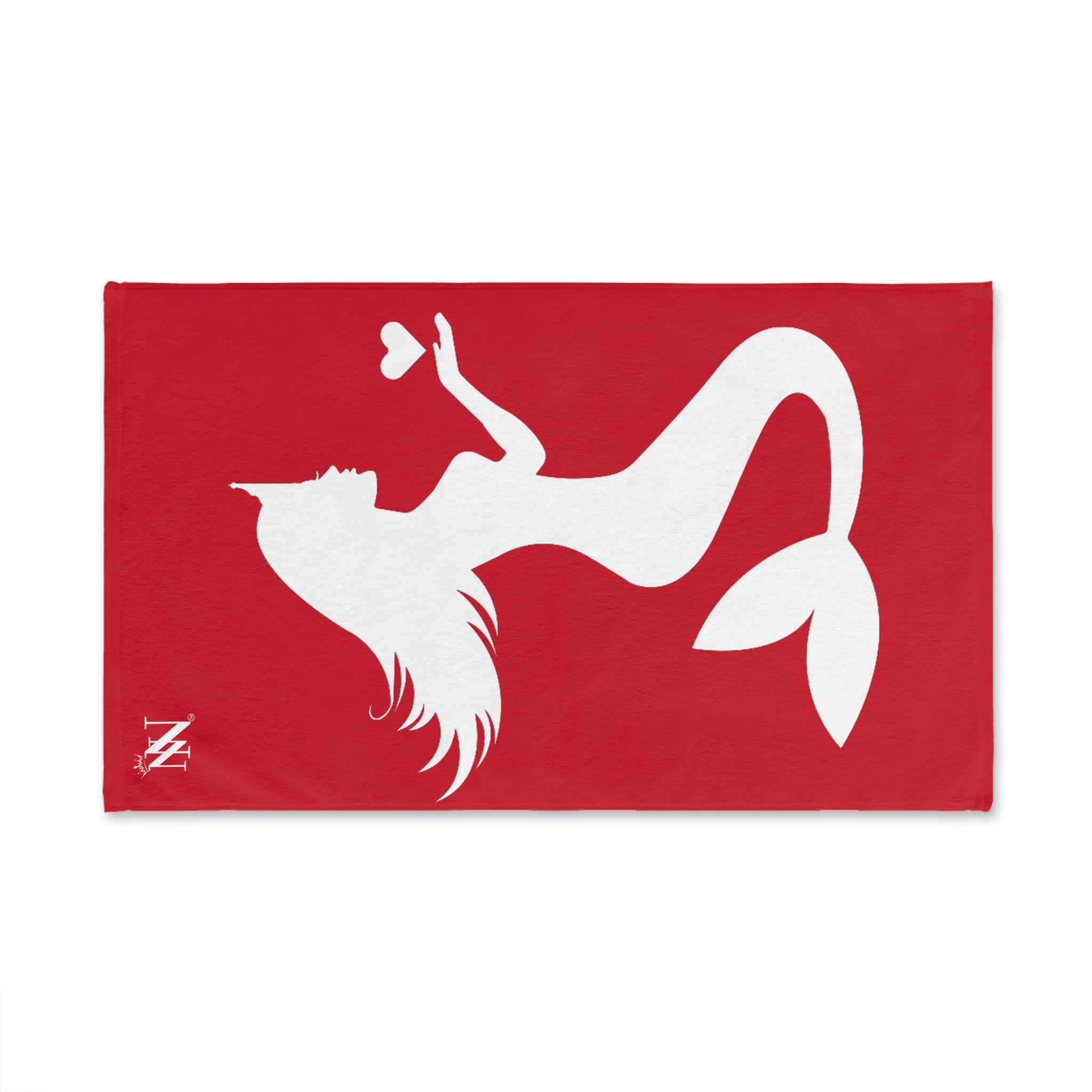 Mermaid Holding Heart Red Cum Towel
