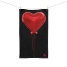 Red Heart Balloon Bow 3D Print Black | Mix & Match Original Fun-Flirty Lovers’ Towels