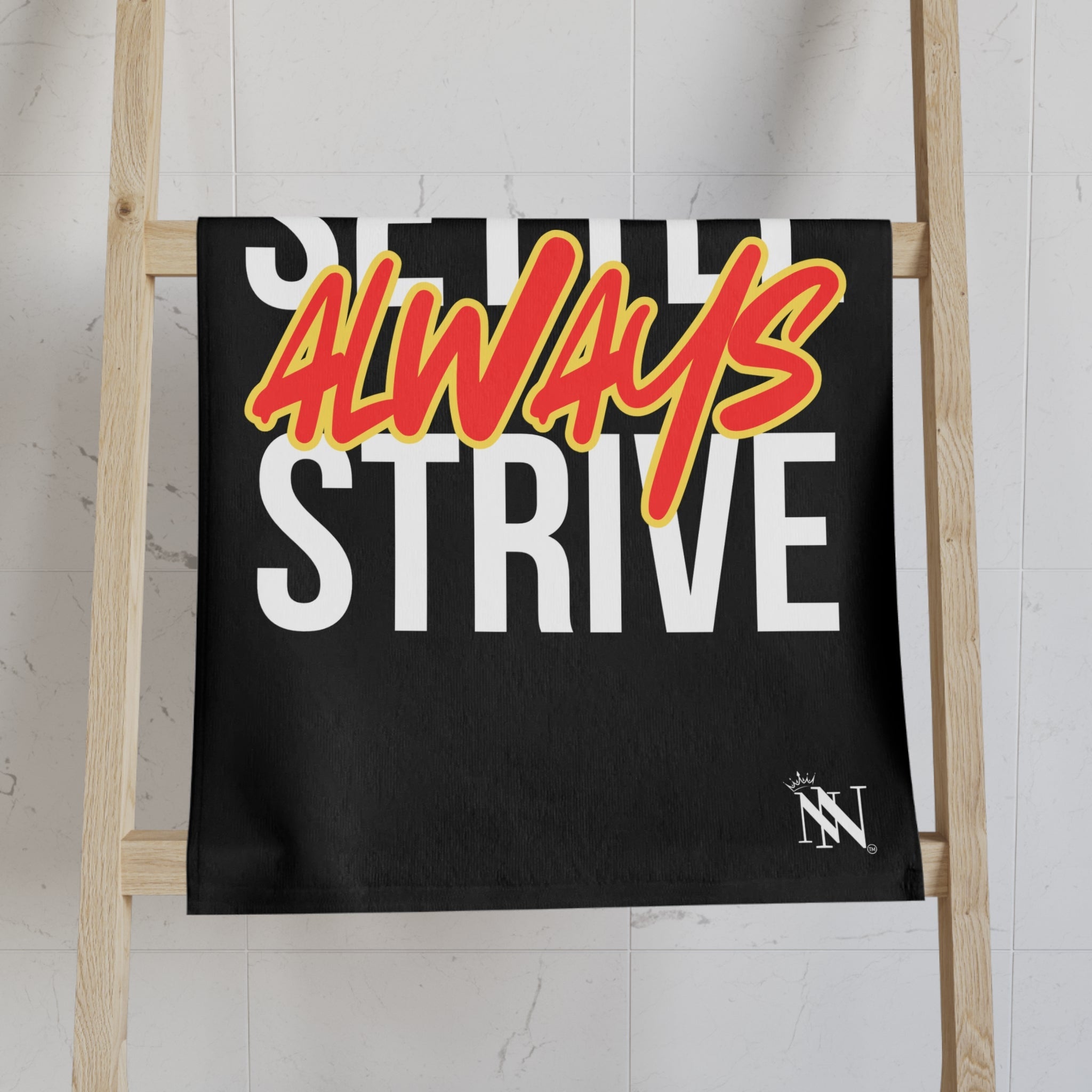 Never Settle Always Strive | Mix & Match Classic Fun-Flirty Lovers’ Towels