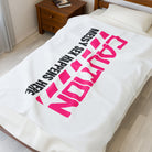 Caution: Messy Sex Happen Here | Mix & Match Velveteen Fun-Flirty Lovers’ Blankets