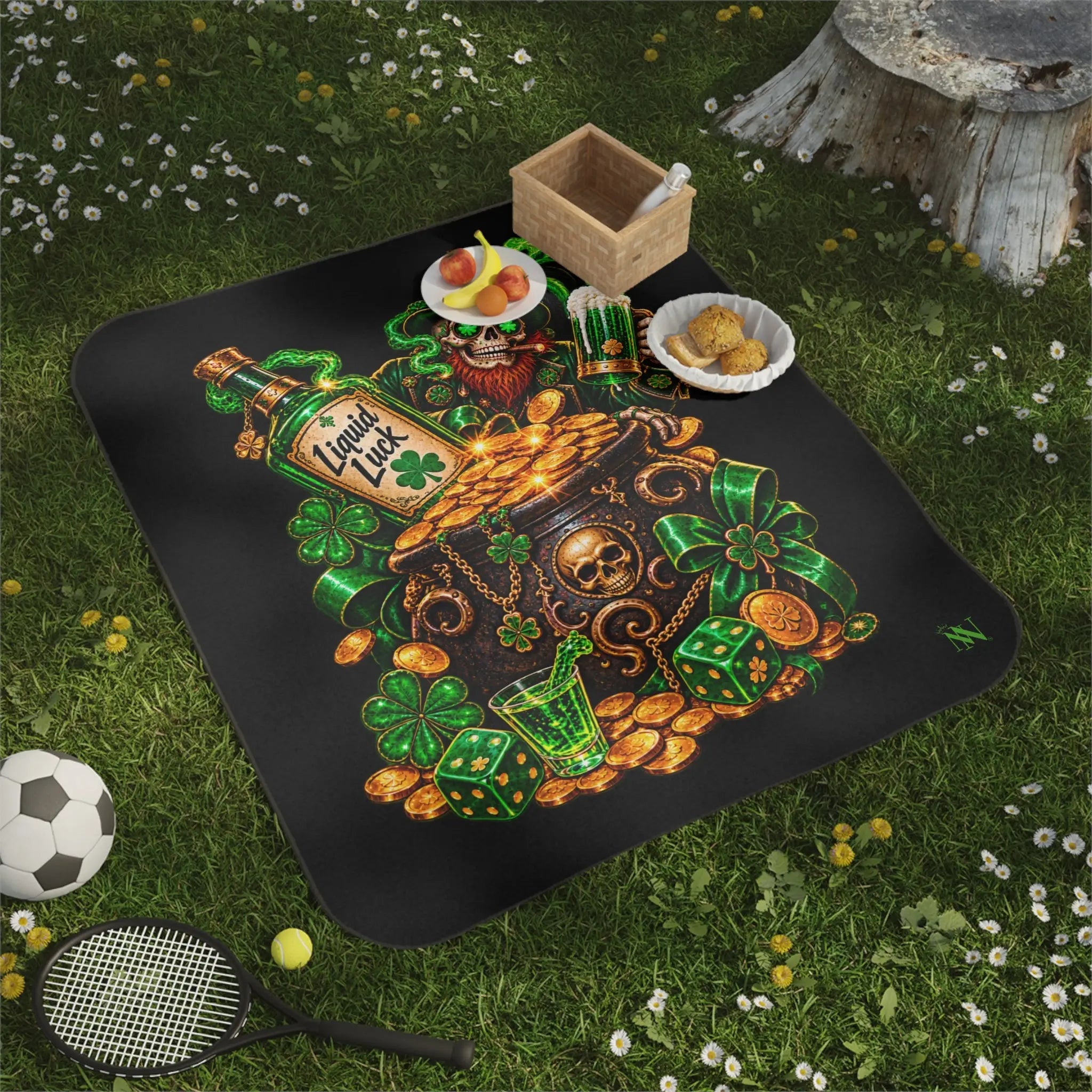 Pot Of Gold Wicked Leprechaun Water-Resistant Sex Blanket