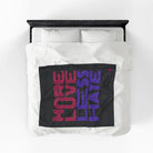 More Love Less Hate | Mix & Match Soft Fun-Flirty Lovers’ Blankets