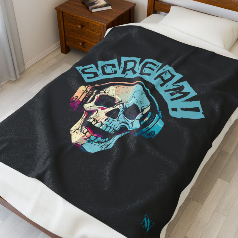 Scream! Skull Headphones | Mix & Match Soft Fun-Flirty Lovers’ Blankets