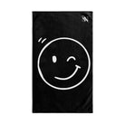 Wink Emoji Black Cum Towel