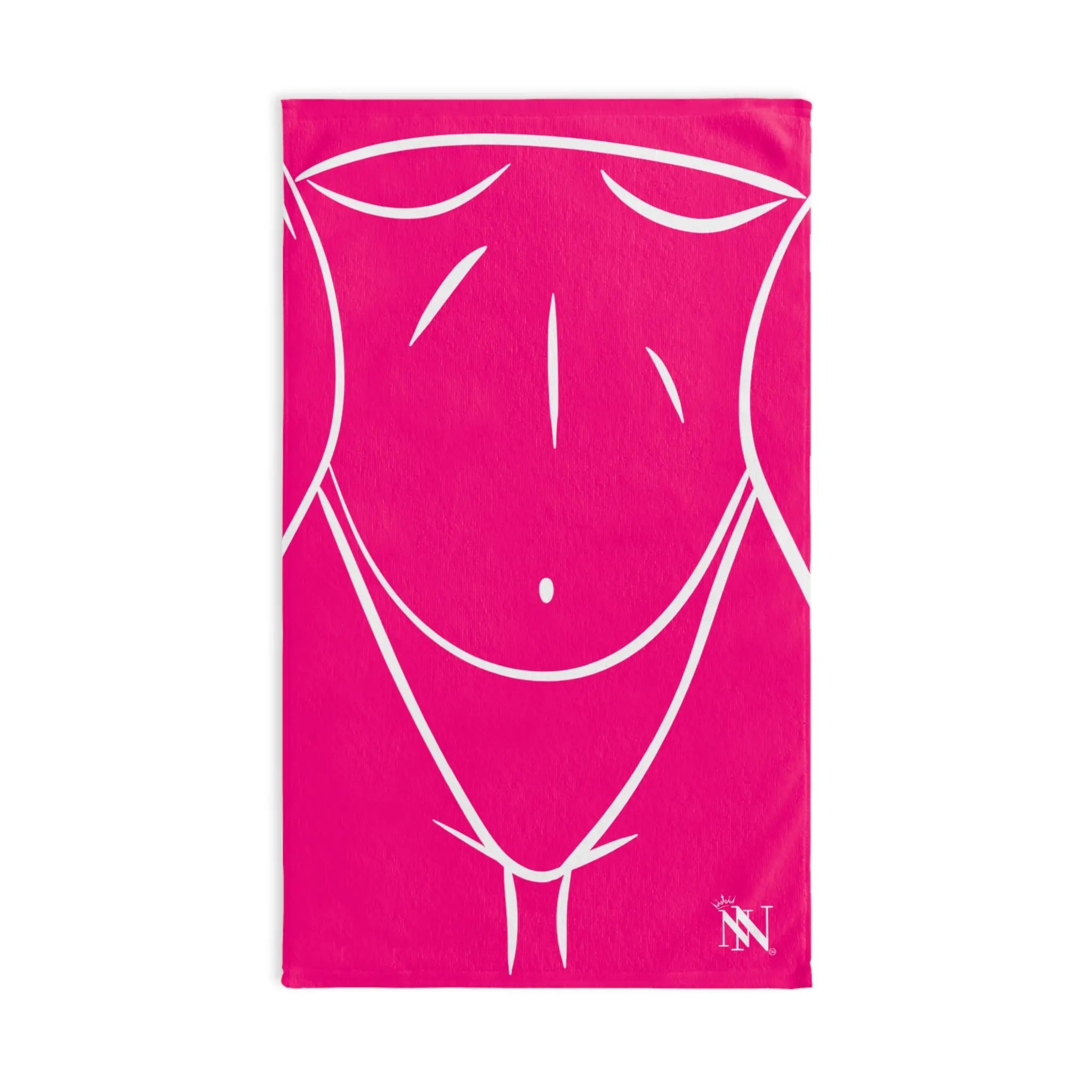 Sexy Female Outline Sugnature Pink Cum Towel