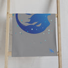 Mermaid Blue Stars Grey Cum Towel