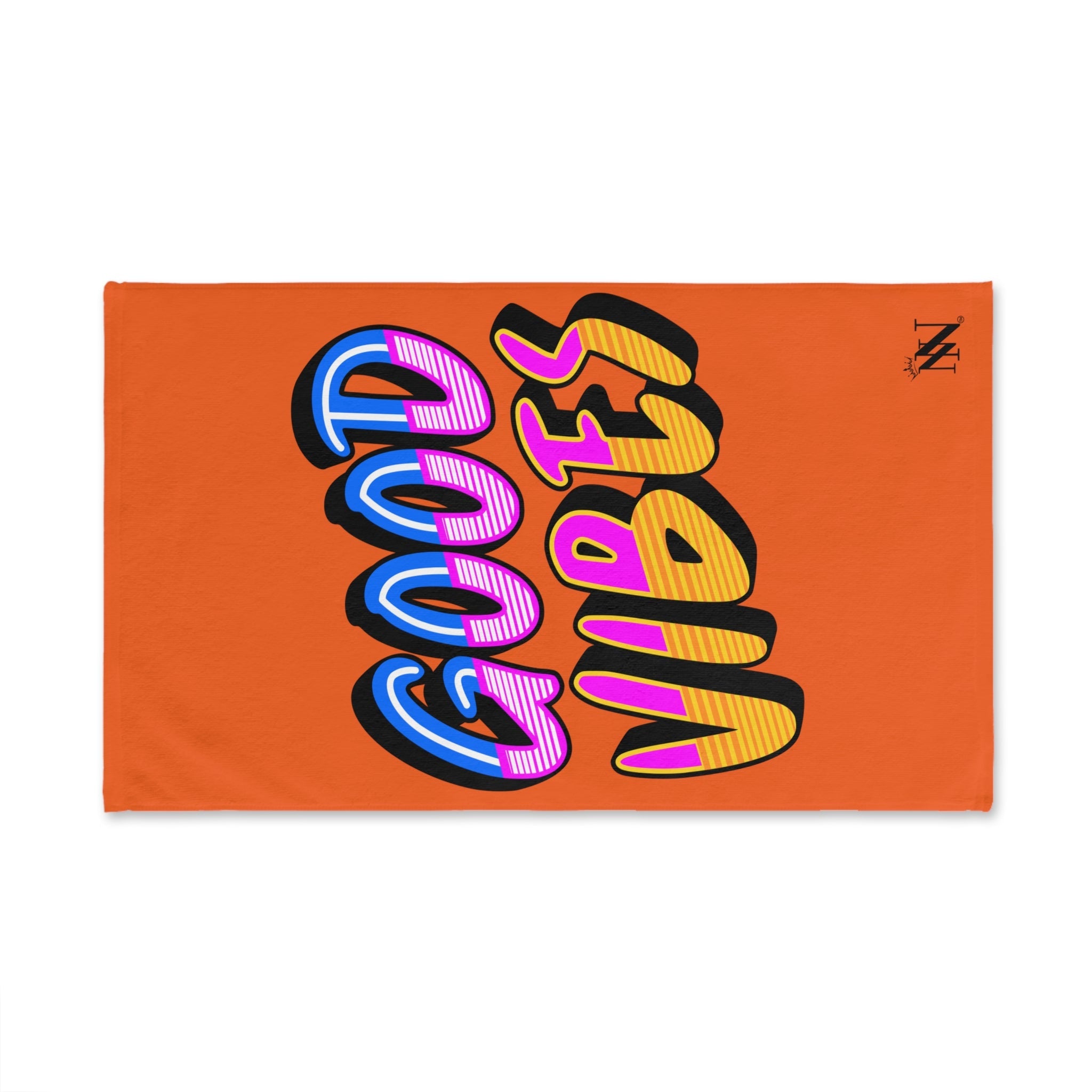 Neon Rainbow Good Vibes Orange Cum Towel