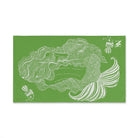 Mermaid Sitting Her Back Turned Lime Green | Mix & Match Classic Fun-Flirty Lovers’ Towels
