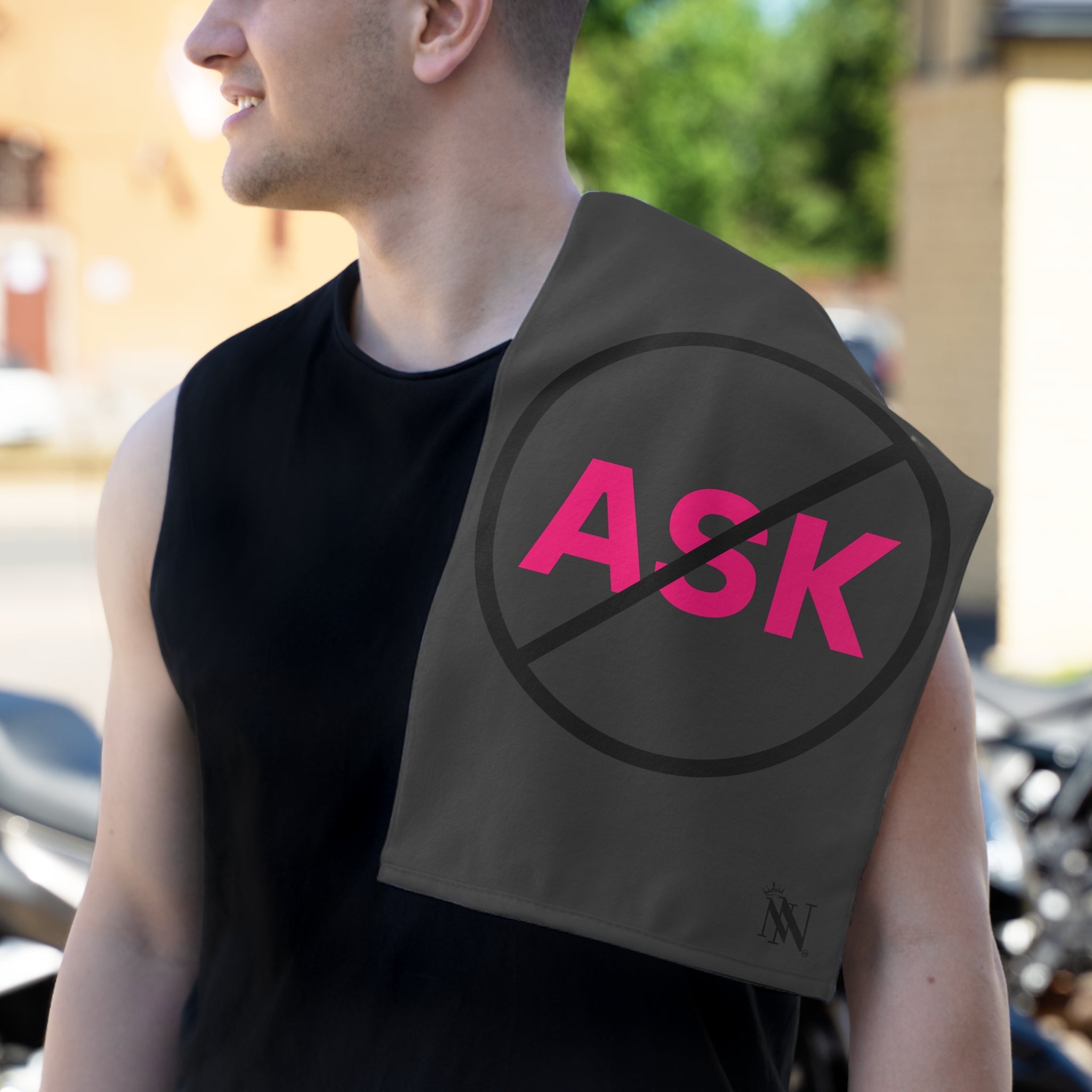 Don’t Ask Dark Grey | Mix & Match Soft Fun-Flirty Lovers’ Towels