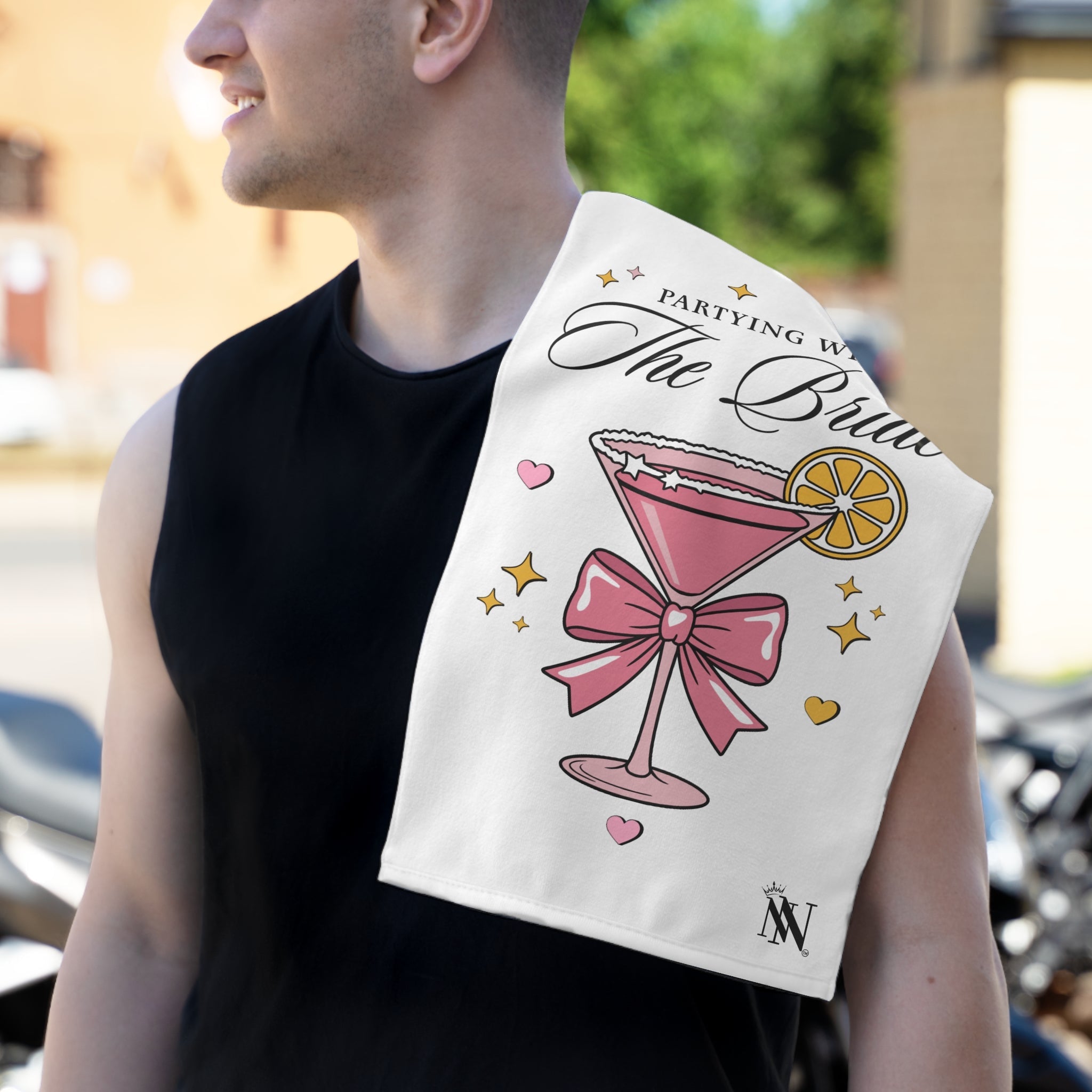 Partying With The Bride Microfiber Towel