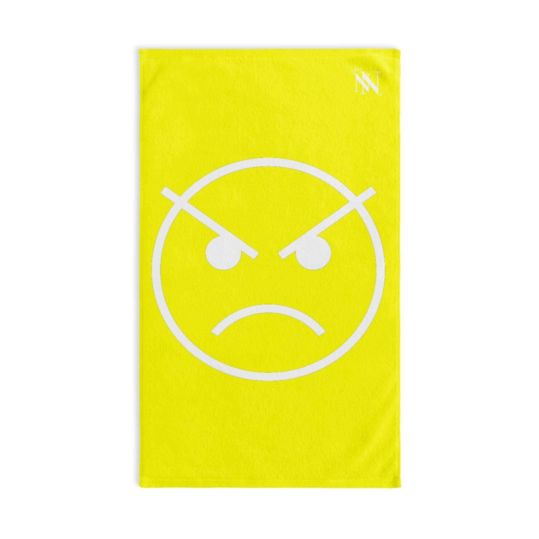 Angry Emoji Neon Yellow | Mix & Match Classic Fun-Flirty Lovers’ Towels