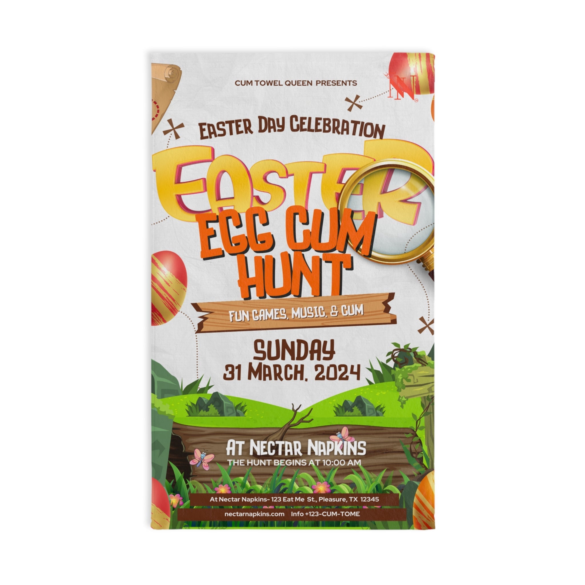 Easter Egg Cum Hunt | Mix & Match Original Fun-Flirty Lovers’ Towels
