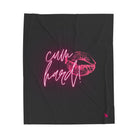 Cum Hard! Kiss Mark | Mix & Match Velveteen Fun-Flirty Lovers’ Blankets