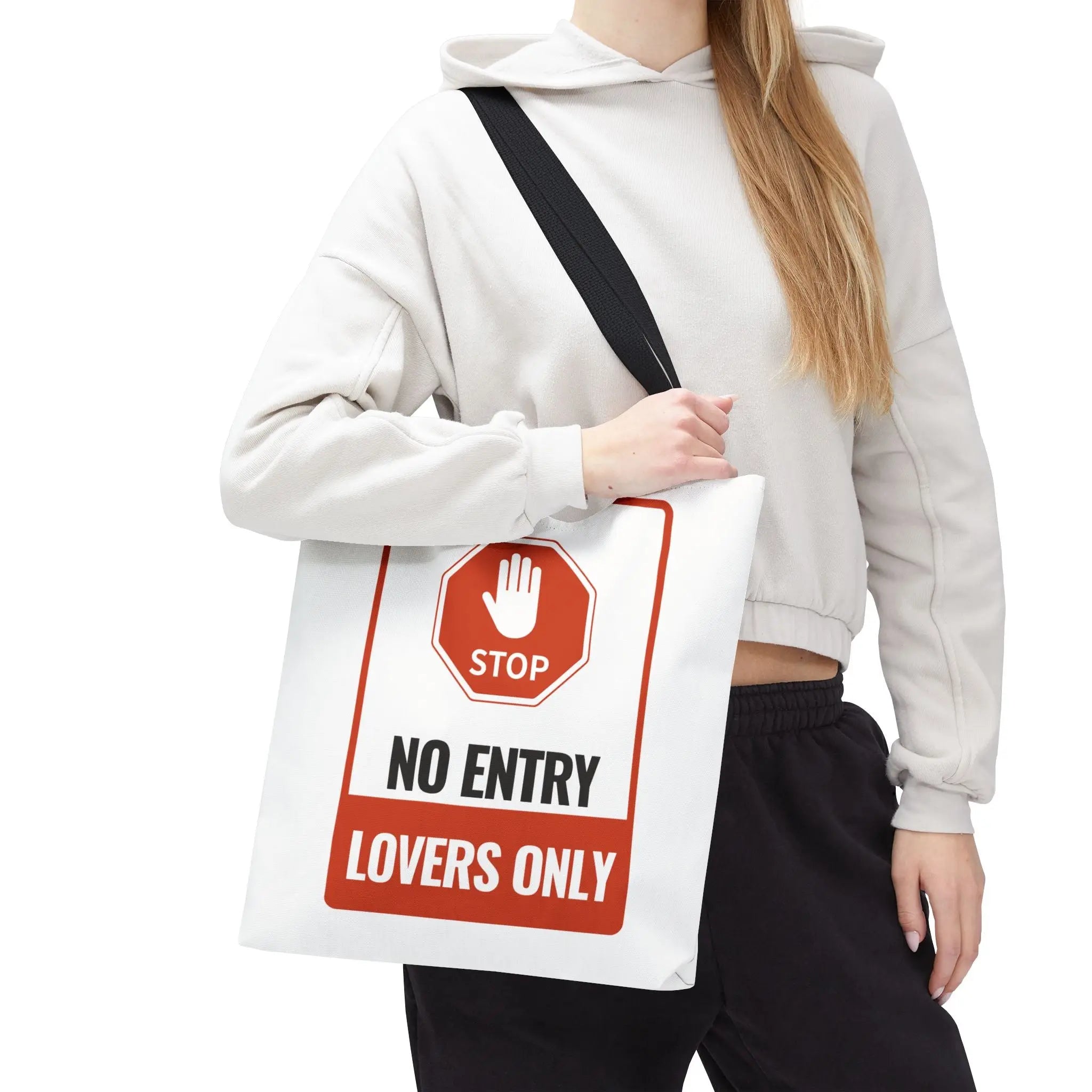 No Entry Lovers Only Sign Tote Bag