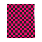 Signature Pink Black Checkers | Mix & Match Velveteen Fun-Flirty Lovers’ Blankets