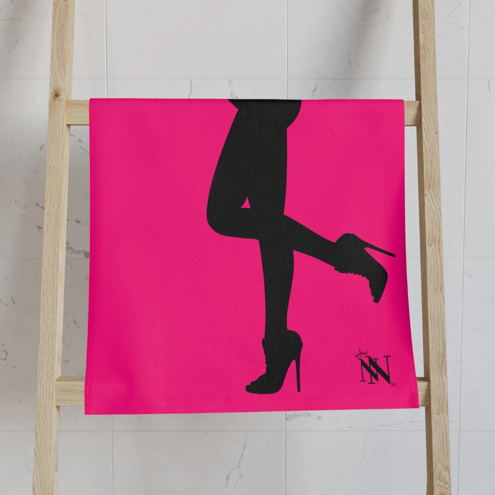 Sexy Lady Standing Silhouette Signature Pink | Nectar Napkins Classic Fun-Flirty Lovers’ Colored Towels