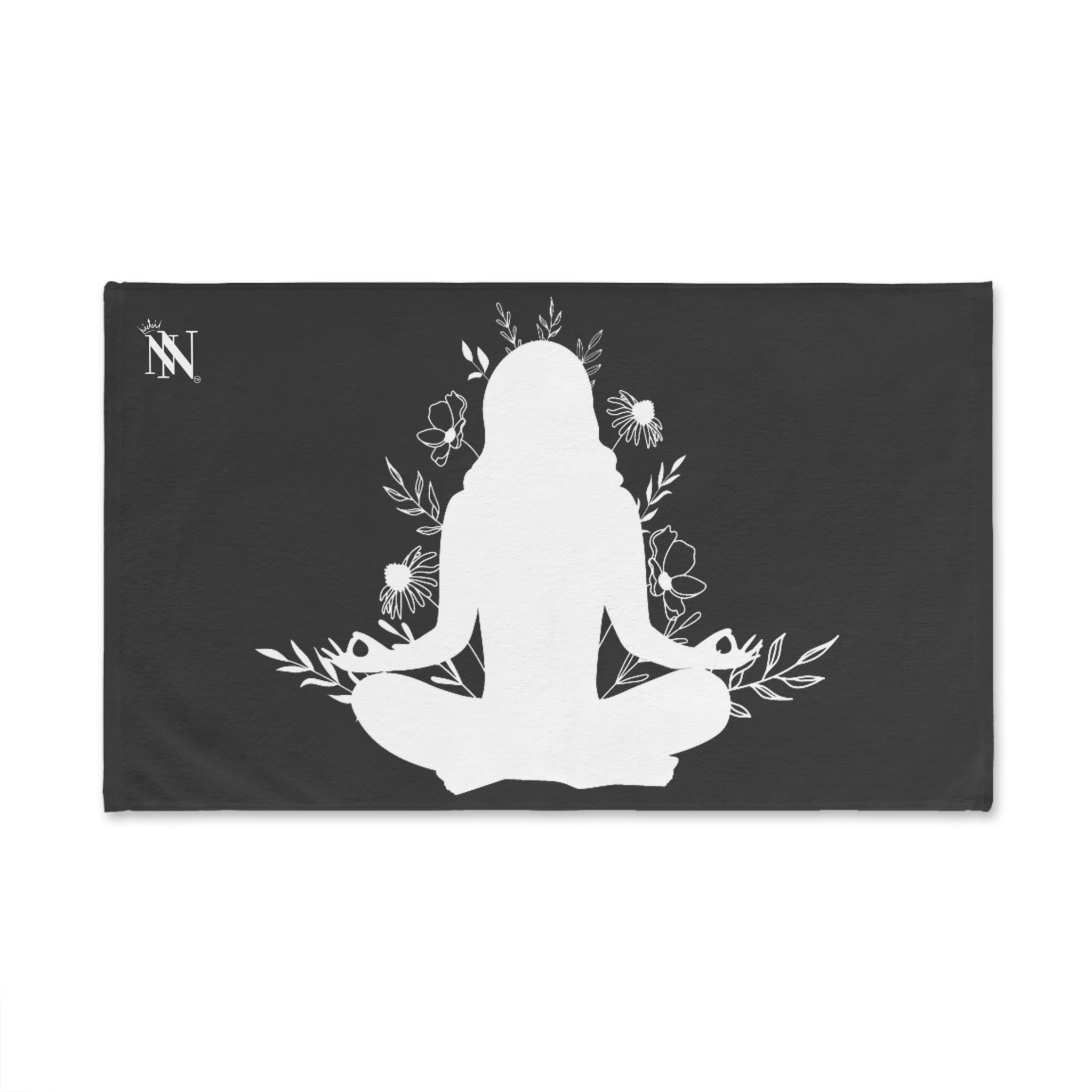Seated Yoga Meditation Dark Grey Cum Towel
